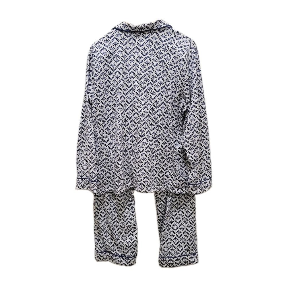 Pajamagram "Blue Block" Print Pajama Set PJs Button Front Long Sleeves Sz XL - Picture 3 of 5